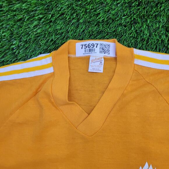 Vintage New-York University Shirt S/M 18x24 Yellow Cropped - Picture 3 of 12